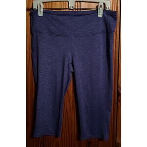 Athleta women’s purple leggings cropped capri high rise compression large